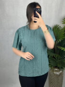 تیشرت زنانه سبز آبی برند New Port کد b4143