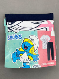 ست تیشرت و شلوار دخترانه نخی SMURFS
