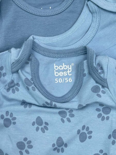 برند بادی نوزادی یقه گرد کشبافت Baby best (پک 3 عددی)