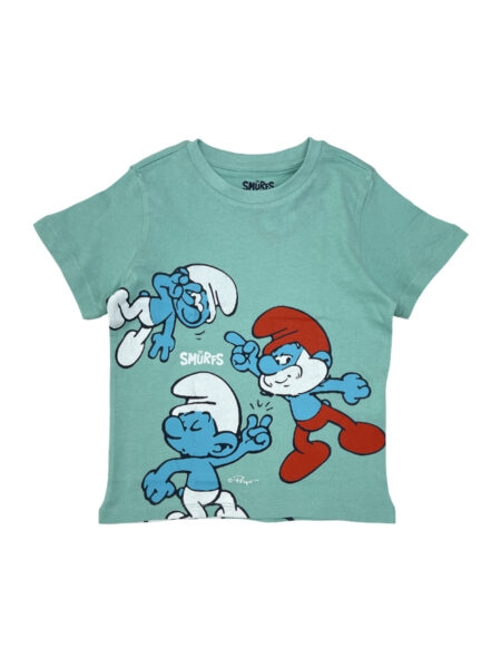 تیشرت پسرانه یقه گرد THE SMURFS کد A1369