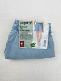 شورتک جین دخترانه پیپرتس رنگ آبی روشن
