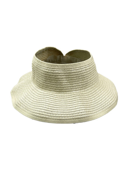 کلاه آفتابگیر زنانه حصیری برند Accessories رنگ کرم