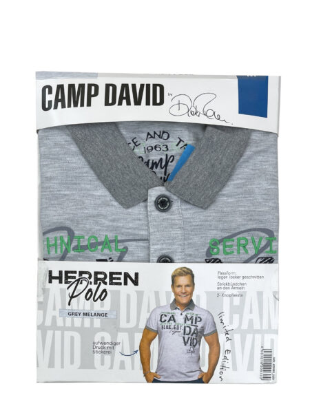 پولوشرت جودون مردانه Camp david رنگ طوسی کد A2367