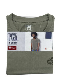 تیشرت مردانه رنگ شنی برند Town land کد A2359