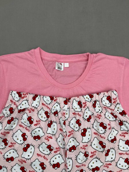 طرح ست تیشرت و شورتک دخترانه نخ پنبه Hello Kitty