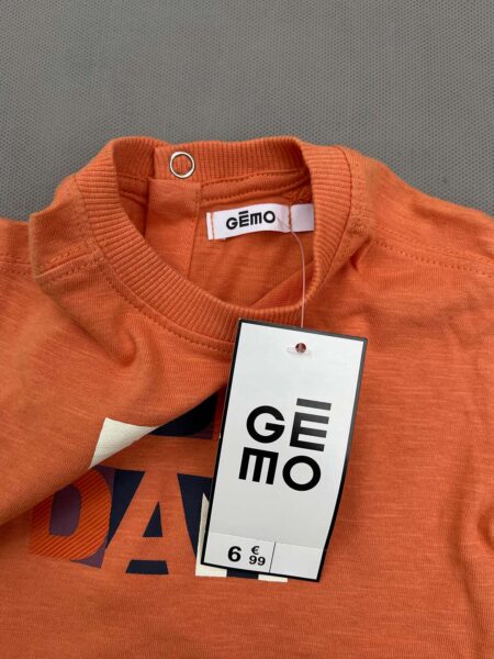 برند تیشرت نوزادی پنبه برند Gemo رنگ نارنجی