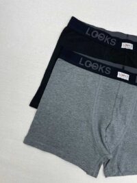 طرح شورت باکسر پادار مردانه برند Looks (پک 2 عددی)