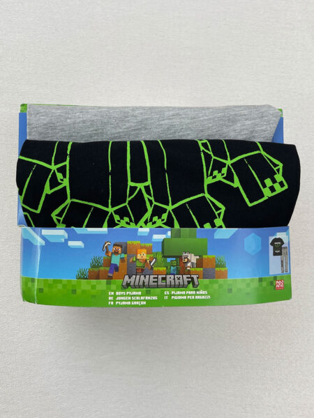 بسته بندی ست تیشرت و شلوار نخ پنبه پسرانه Minecraft