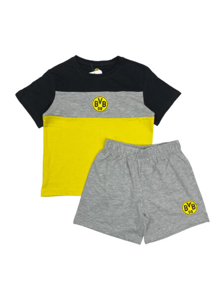 ست تیشرت و شلوارک پسرانه نخی Borussia Dortmund کد A3225