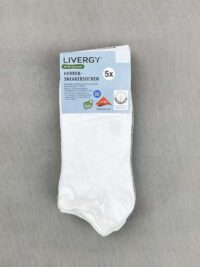 جوراب مچی مردانه سفید و طوسی Livergy (پک 5 جفتی) کد A3389