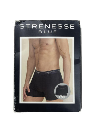 شورت پادار مردانه مشکی Strenesse Blue (پک 2 عددی) کد A3467