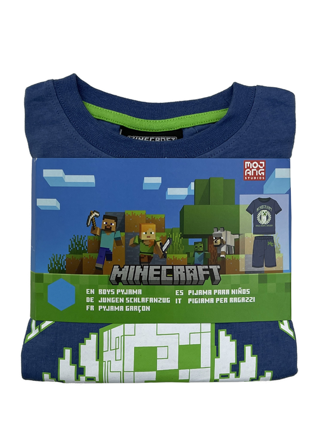ست تیشرت و شلوارک پسرانه Minecraft کد A3484 - عکس 1 ست تیشرت و شلوارک پسرانه 100% پنبه Minecraft کد A3484