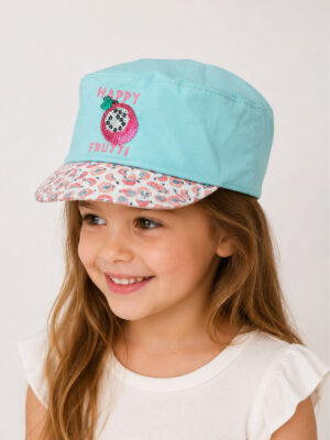 کلاه کپ دخترانه 100% پنبه برند جیمو کد A2575
