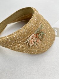 طرح کلاه آفتابگیر حصیری زنانه مدل تل برند Accessories