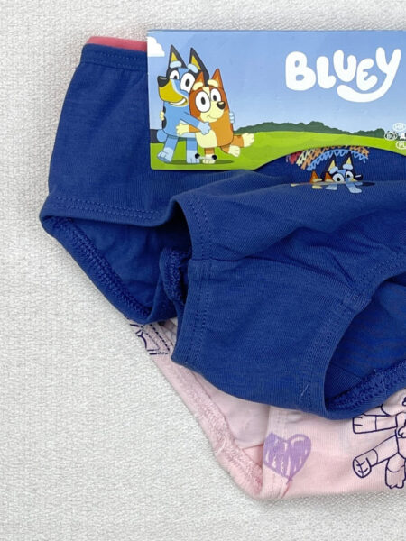 دوخت شورت اسلیپ دخترانه پنبه ای طرح Bluey (پک 3 عددی)