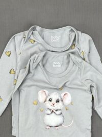 طرح بادی نوزادی پنبه ارگانیک Baby best (پک 2 عددی)