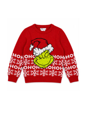 بلوز بافت پسرانه طرح Grinch برند سینسای کد A5662